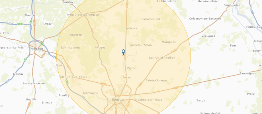 Bourges, Saint-Martin d'Auxigny et ses environs, 18000, 18110, 18500, 18230, 18220